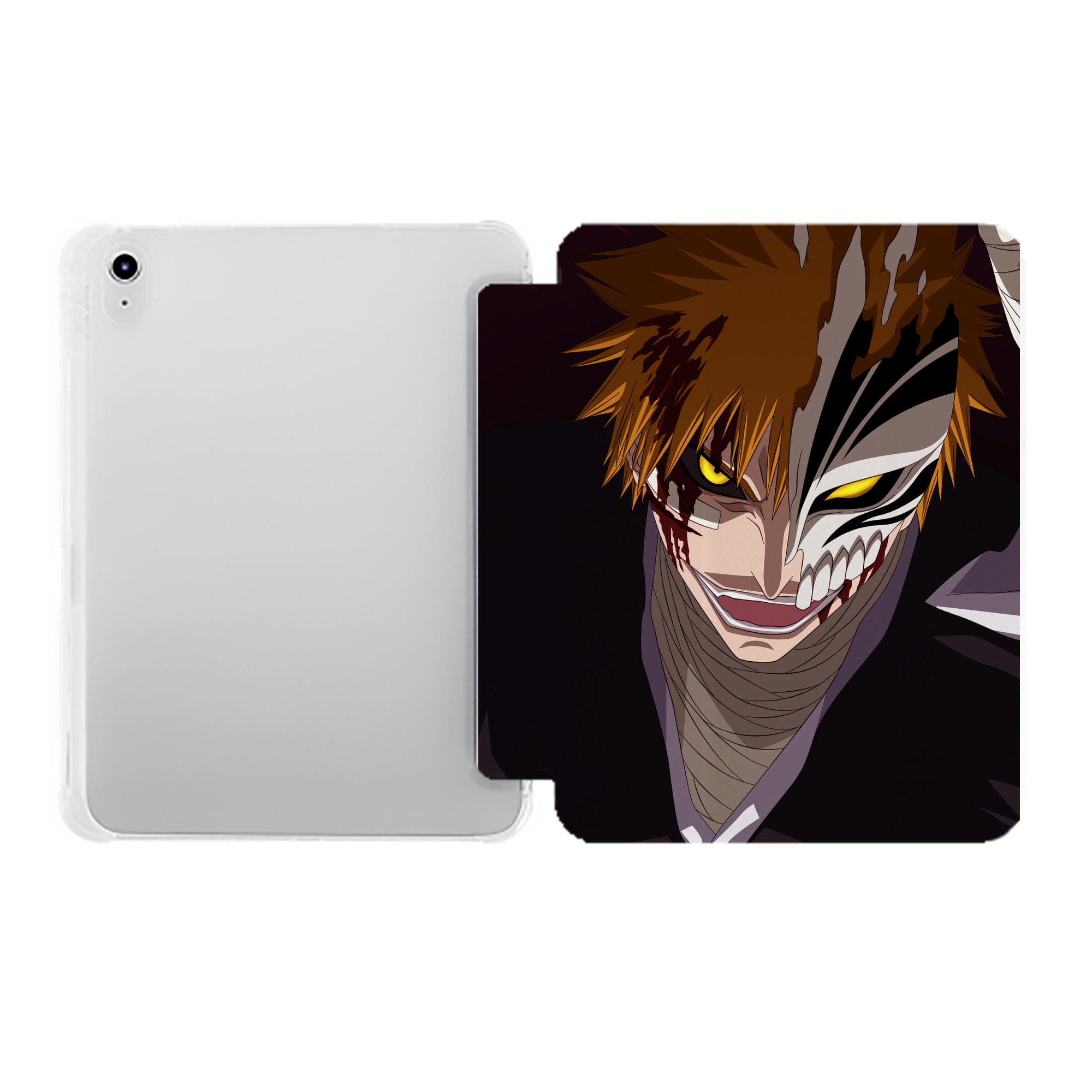 （画像用） ブリーチ BLEACH IPad ケース ペン収納付き 三つ折りスタンド PUレザー×シリコン 対応機種9.5/10.5/10.9インチ